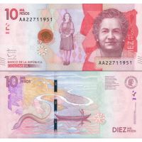 Колумбия 10.000 песо 2015-17г. №460