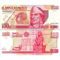 Мексика 100 новых песо 1992г. (1994г.) №102
