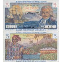 Сен-Пьер и Микелон 5 франков 1950-60г. №22