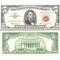 США 5 долларов 1963г. №383