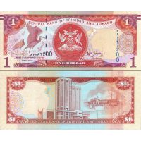 Тринидад и Тобаго 1 доллар 2006г. (2014-17г.) (с метками для слепых) №46b,c