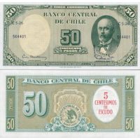 Чили 5 сентесимо 1960-61г. на 50 песо 1958-59г. №126