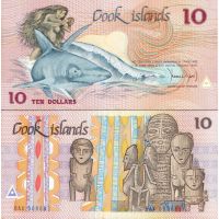 Кука острова 10 долларов 1987г. №4