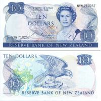 Новая Зеландия 10 долларов 1981-92г. №172
