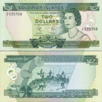 Соломоновы острова 2 доллара 1977г. №5