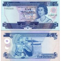 Соломоновы острова 5 долларов 1977г. №6