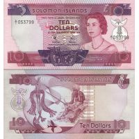 Соломоновы острова 10 долларов 1977г. №7