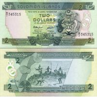 Соломоновы острова 2 доллара 1986г. №13