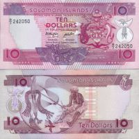 Соломоновы острова 10 долларов 1986г. №15