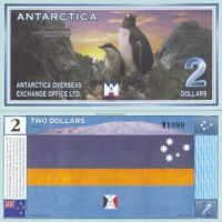 Антарктика 2 доллара 1999г.