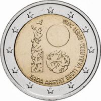 Эстония 2 евро 2018г. /100-летие Республике Эстония/