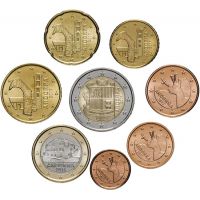 Андорра набор евро монет 2014-19г.