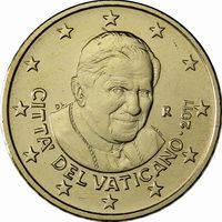 Ватикан 50 центов 2011г. в буклете