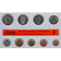 ФРГ набор монет 1988-89г. в банк.упаковке
