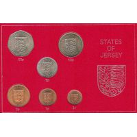 Джерси набор монет 1968-71г. в буклете