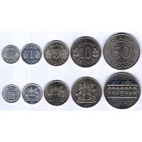 Исландия набор монет 1967-80г. (набор продаётся без монеты 50 крон)
