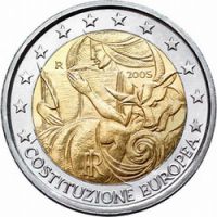 Италия 2 евро 2005г. /Годовщина принятния Конституции Евросоюза/