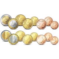 Люксембург набор евро монет 2002-06г.