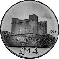 Мальта 4 фунта 1975г. /Башня Святой Агаты/ новый герб