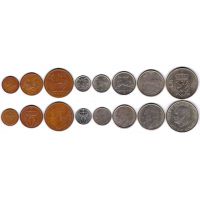 Норвегия набор монет 1958-73г.