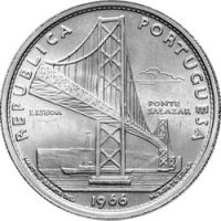 Португалия 20 эскудо 1966г. /Открытие моста Салазара/