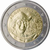 Сан-Марино 2 евро 2006г. /500-ая годовщина смерти Христофора Колумба/ в буклете