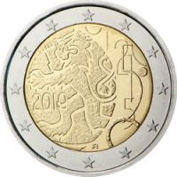 Финляндия 2 евро 2010г. /150-летие Финской марке/