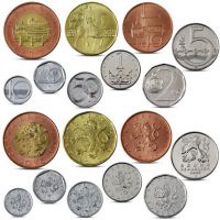 Чехия набор монет 1993-2012г. (набор продаётся без монет 10, 20 и 50 геллеров)