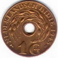 Нидерландская Индия 1 цент 1936-45г.