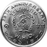 Таиланд 1 бат 1973г. /25-летие Всемирной Организации Здравохранения/