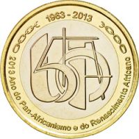 Кабо-Верде 250 эскудо 2013г. /50-летие Организации Африканского Единства/