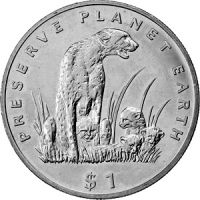 Эритрея 1 доллар 1994г. Серия Сохранение нашей планеты /Гепарды/