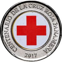 Панама 1 бальбоа 2017г. /100-летие Панамскому Красному Кресту/